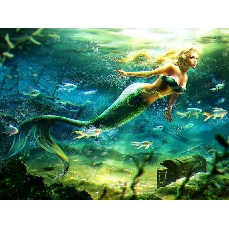 Mermaid Swimming Dia...