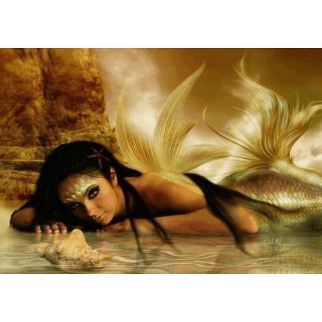 Mermaid Gold Diamond Painting