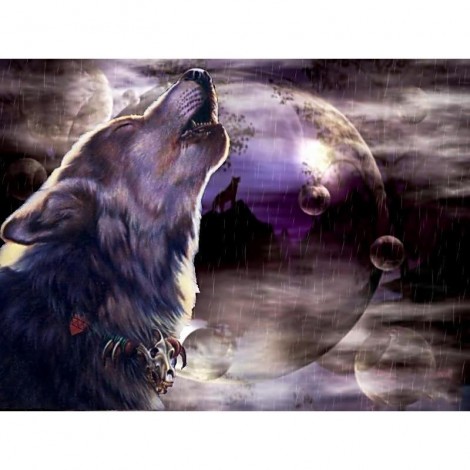 Howling Wolf Diamond Painting