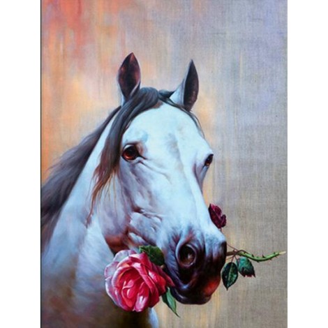 Horses Rose Diamond Painting