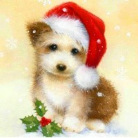 Christmas Dog Little Diam...