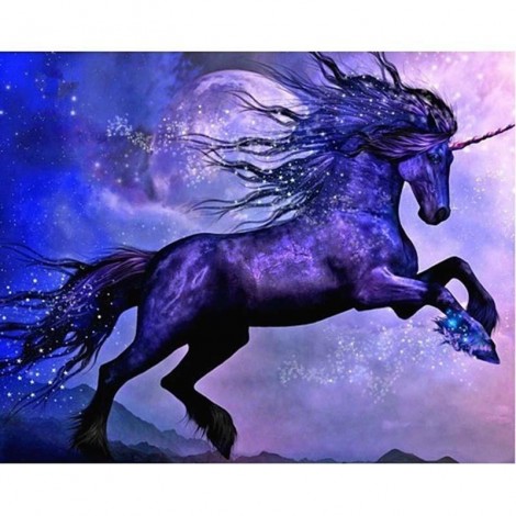 Purple Unicorn Diamond Painting